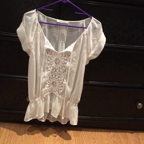 Daniel Rainn: Black Rainn Sheer Top - Picture 1 of 6